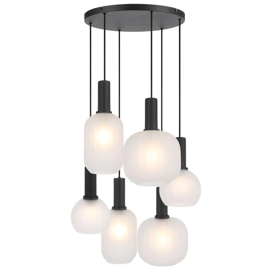 Telbix Lighting Lighting AOSTA 6 LIGHT PENDANT Lights-For-You AOSTA PE06-BKFR