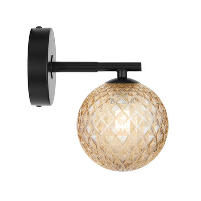 Telbix Lighting Lighting FELTON 1 LIGHT WALL LIGHT BLACK Lights-For-You FELTON WB1-BKAMT