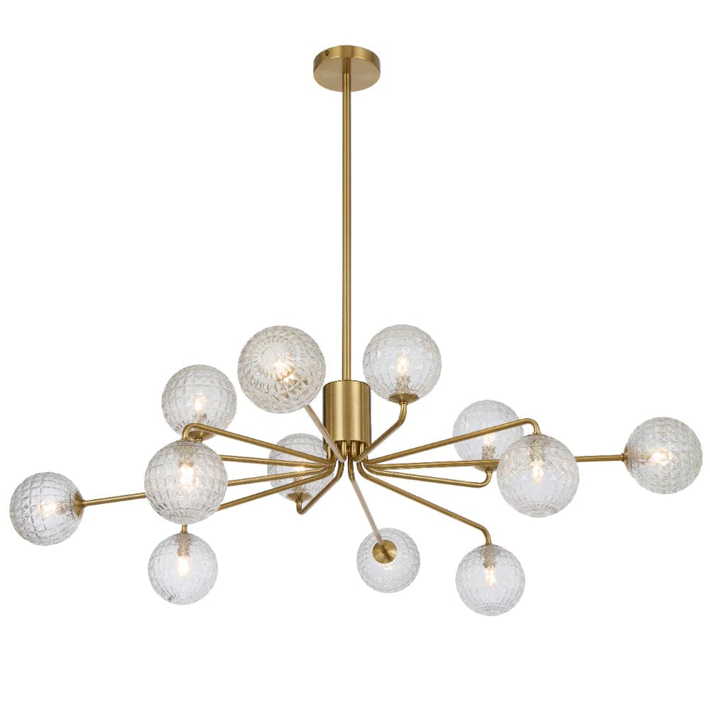 Telbix Lighting Lighting FELTON 12 LIGHT PENDANT ANTIQUE GOLD Lights-For-You FELTON PE12AGCLP