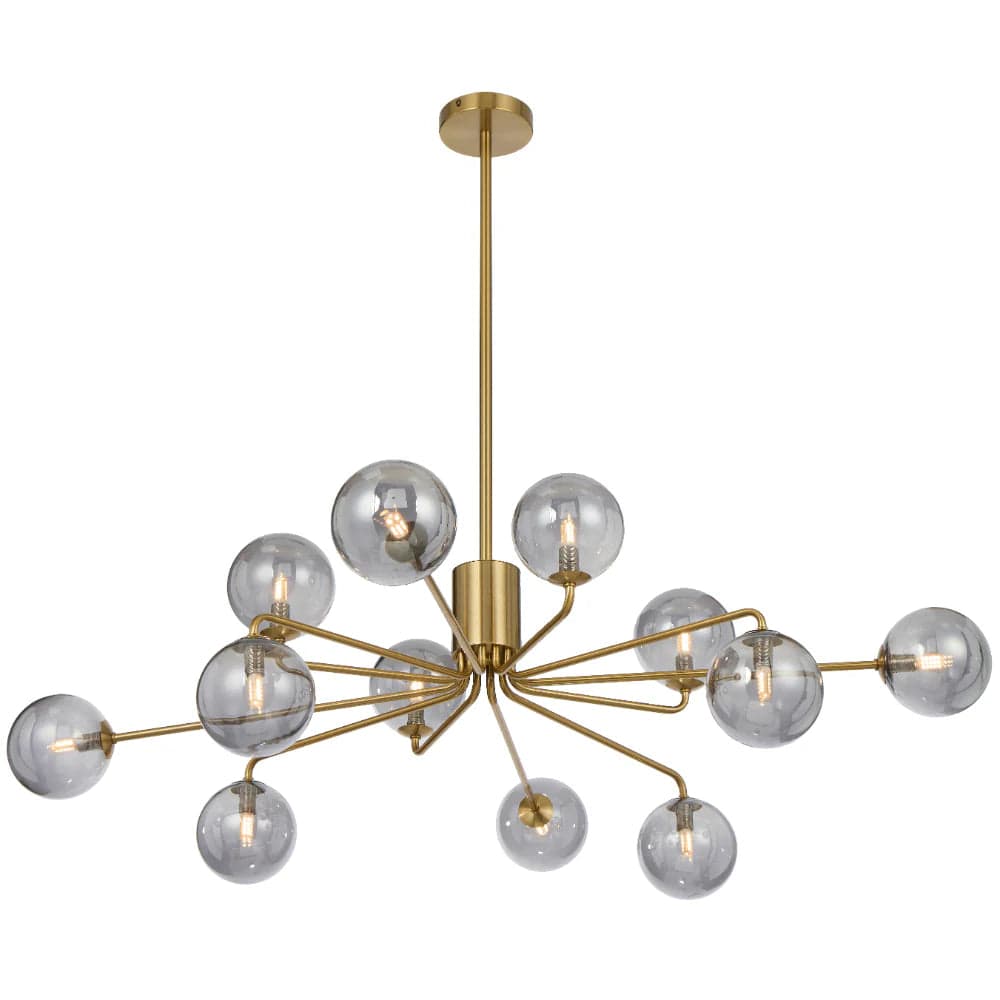 Telbix Lighting Lighting FELTON 12 LIGHT PENDANT ANTIQUE GOLD Lights-For-You FELTON PE12AGSM