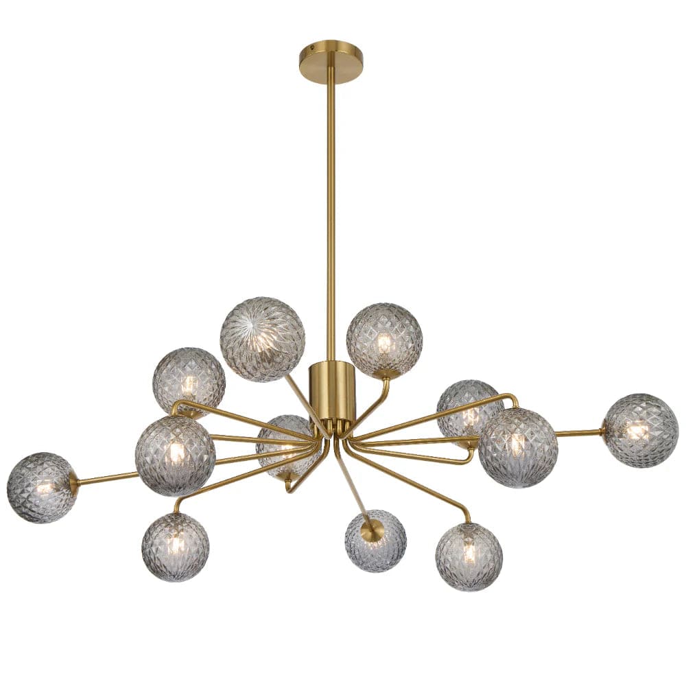 Telbix Lighting Lighting FELTON 12 LIGHT PENDANT ANTIQUE GOLD Lights-For-You FELTON PE12AGSMT