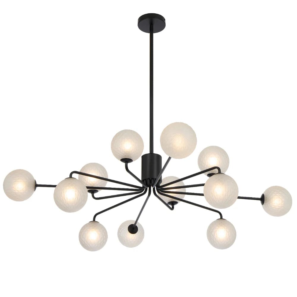 Telbix Lighting Lighting FELTON 12 LIGHT PENDANT BLACK Lights-For-You FELTON PE12BKFRT