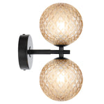 Telbix Lighting Lighting FELTON 2 LIGHT WALL LIGHT BLACK Lights-For-You FELTON WB2-AGAMT