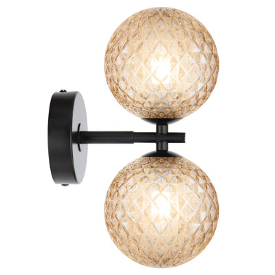 Telbix Lighting Lighting FELTON 2 LIGHT WALL LIGHT BLACK Lights-For-You FELTON WB2-AGAMT