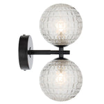 Telbix Lighting Lighting FELTON 2 LIGHT WALL LIGHT BLACK Lights-For-You FELTON WB2-AGFRT