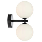 Telbix Lighting Lighting FELTON 2 LIGHT WALL LIGHT BLACK Lights-For-You FELTON WB2-AGOM