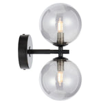 Telbix Lighting Lighting FELTON 2 LIGHT WALL LIGHT BLACK Lights-For-You FELTON WB2-AGSM