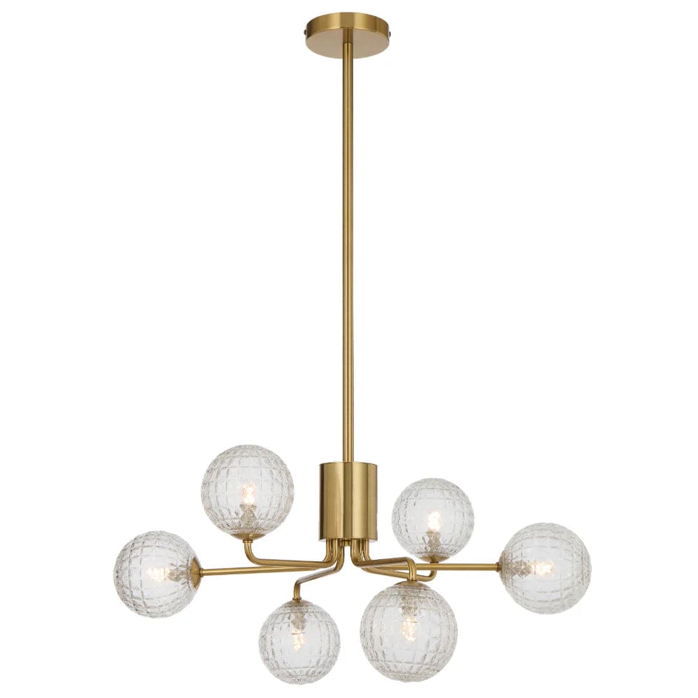 Telbix Lighting Lighting FELTON 6 LIGHT PENDANT ANTIQUE GOLD Lights-For-You FELTON PE06AGCLP