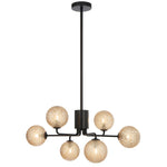 Telbix Lighting Lighting FELTON 6 LIGHT PENDANT BLACK Lights-For-You FELTON PE06BKAMT