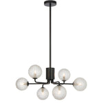 Telbix Lighting Lighting FELTON 6 LIGHT PENDANT BLACK Lights-For-You FELTON PE06BKCLP