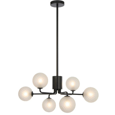 Telbix Lighting Lighting FELTON 6 LIGHT PENDANT BLACK Lights-For-You FELTON PE06BKFRT