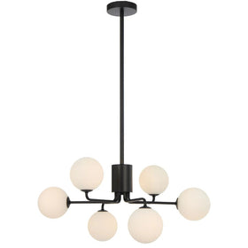 Telbix Lighting Lighting FELTON 6 LIGHT PENDANT BLACK Lights-For-You FELTON PE06BKOM