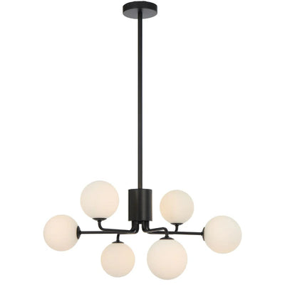 Telbix Lighting Lighting FELTON 6 LIGHT PENDANT BLACK Lights-For-You FELTON PE06BKOM