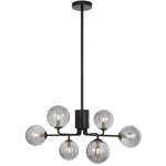 Telbix Lighting Lighting FELTON 6 LIGHT PENDANT BLACK Lights-For-You FELTON PE06BKSM