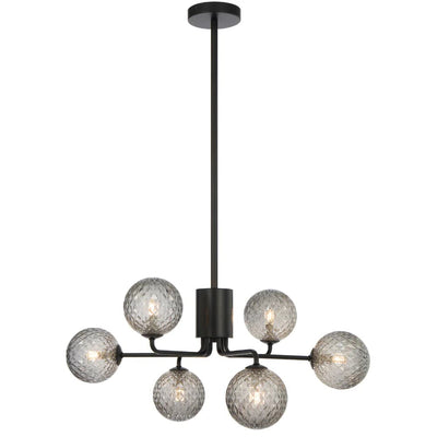 Telbix Lighting Lighting FELTON 6 LIGHT PENDANT BLACK Lights-For-You FELTON PE06BKSMT
