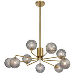 Telbix Lighting Lighting FELTON 9 LIGHT PENDANT ANTIQUE GOLD Lights-For-You