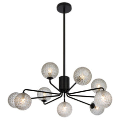 Telbix Lighting Lighting FELTON 9 LIGHT PENDANT BLACK Lights-For-You FELTON PE09BKCLP