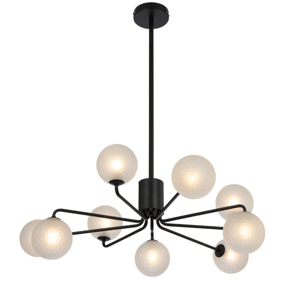 Telbix Lighting Lighting FELTON 9 LIGHT PENDANT BLACK Lights-For-You FELTON PE09BKFRT