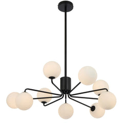 Telbix Lighting Lighting FELTON 9 LIGHT PENDANT BLACK Lights-For-You FELTON PE09BKOM