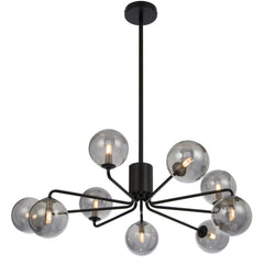 Telbix Lighting Lighting FELTON 9 LIGHT PENDANT BLACK Lights-For-You FELTON PE09BKSM