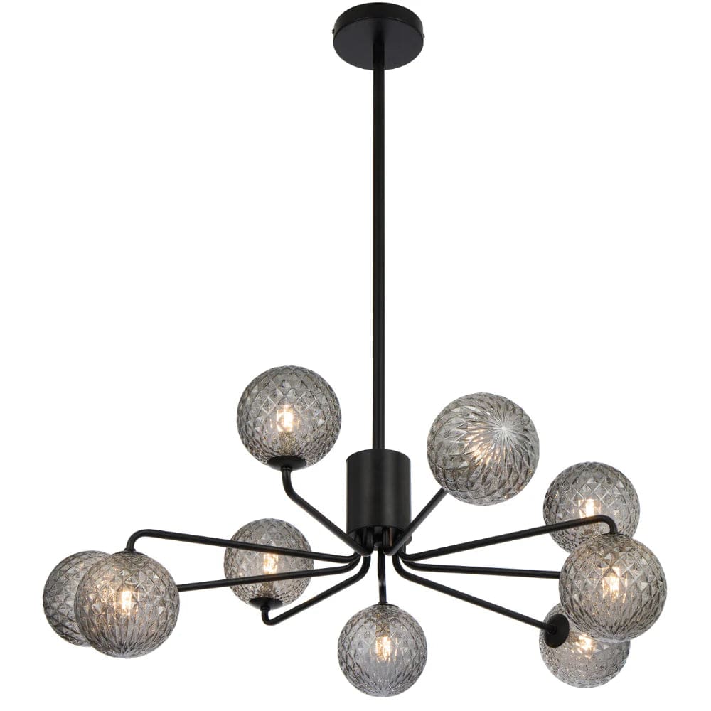 Telbix Lighting Lighting FELTON 9 LIGHT PENDANT BLACK Lights-For-You FELTON PE09BKSMT