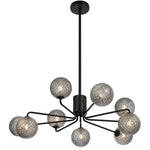 Telbix Lighting Lighting FELTON 9 LIGHT PENDANT BLACK Lights-For-You FELTON PE09BKSMT