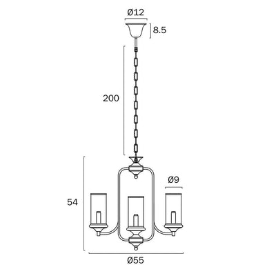 Telbix Lighting Lighting Velden 4 Light Pendant Copper - VELDEN PE04-CP Lights-For-You VELDEN PE04-CP