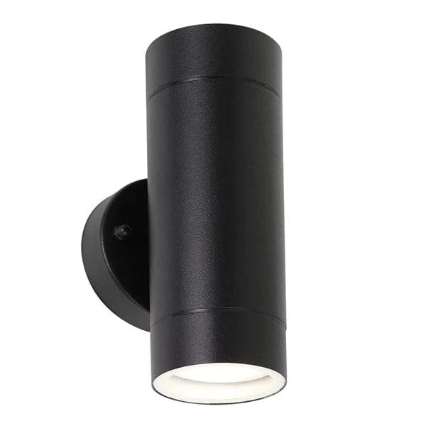 Telbix Lighting Outdoor Wall Light Black Riva Exterior LED Wall Light 2L in Stainless Steel or Black Lights-For-You RIVA EX2LED-BK