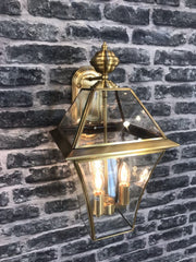 Telbix Lighting Outdoor Wall Light Rye Exterior Wall Light Small or Large in Antique Brass/Black Lights-For-You