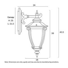 Telbix Lighting Outdoor Wall Lights Delfino Outdoor Wall Light 1Lt Lights-For-You