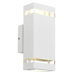 Telbix Lighting Outdoor Wall Lights White Dixon Exterior Up/Down Wall Light Lights-For-You DIXON EX2-WH