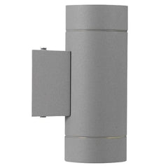 Telbix Lighting Outdoor Wall Lights Silver Kman Cylinder Outdoor LED Up/Down Wall Light Lights-For-You KMAN EX2-SL