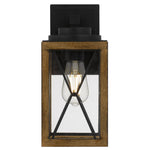 Telbix Lighting Outdoor Wall Lights Mallory Outdoor Wall Light Small, Large in Black Sand / Wood Colour Lights-For-You