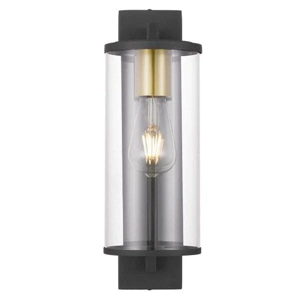 Telbix Lighting Outdoor Wall Lights Perova Cylinder Outdoor Wall Light (H400mm) Lights-For-You PEROVA EX40-BK 9329501056561