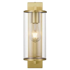 Telbix Lighting Outdoor Wall Lights Perova Cylinder Outdoor Wall Light (H400mm) Lights-For-You PEROVA EX40-BRS 9329501056578