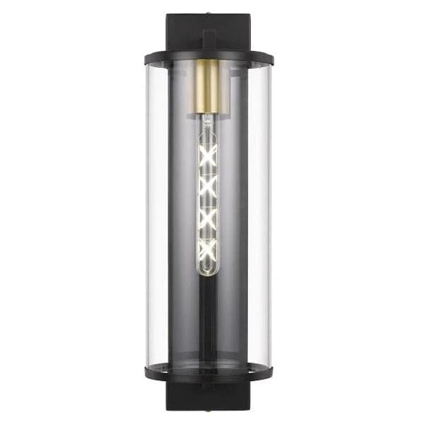 Telbix Lighting Outdoor Wall Lights Perova Cylinder Outdoor Wall Light (H500mm) Lights-For-You PEROVA EX50-BK 9329501056585