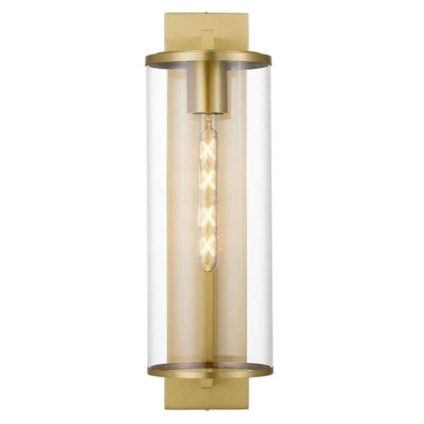 Telbix Lighting Outdoor Wall Lights Perova Cylinder Outdoor Wall Light (H500mm) Lights-For-You PEROVA EX50-BRS 9329501056592