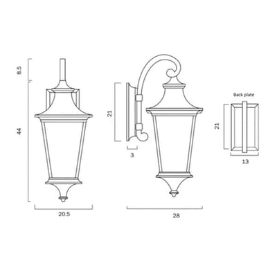 Telbix Lighting Outdoor Wall Lights Westin Vintage Outdoor Wall Light Lights-For-You WESTIN EX-BK 9329501056486