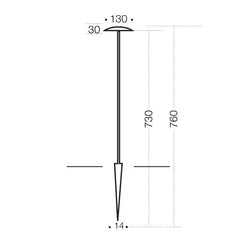 Telbix Lighting Spike Lights LUC LED Spike Post Light 3w 8v~26v 3000K Lights-For-You LUC PT3-BK83-826 9329501056936