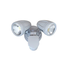 Telbix Lighting Spot Lights Silver Illume 20W Twin LED Spotlight with Sensor Lights-For-You ILLUME EX2S-BK-2