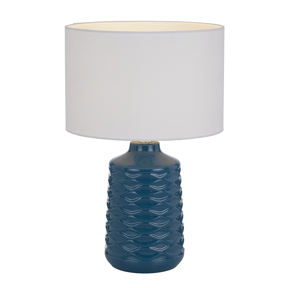 Telbix Lighting Table Lamps Blue Agra Table Lamp Butterscotch Lights-For-You AGRA TL-BLWH