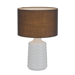 Telbix Lighting Table Lamps White Agra Table Lamp Butterscotch Lights-For-You AGRA TL-WHGY