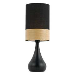 Telbix Lighting Table Lamps Black/Oak Akira Table Lamp 1Lt Lights-For-You AKIRA TL-BKOAK