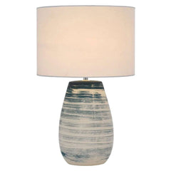 Telbix Lighting Table Lamps Blue/White Batik Ceramic Table Lamp Blue & White Lights-For-You BATIK TL-BLWH