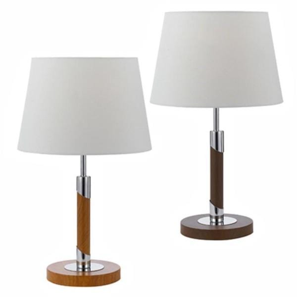 Telbix Lighting Table Lamps Belmore Table Lamp in Teak or Walnut Lights-For-You