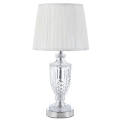 Telbix Lighting Table Lamps Chrome/Ivory Debden Table Lamp 1Lt Lights-For-You DEBDEN TL-CHIV