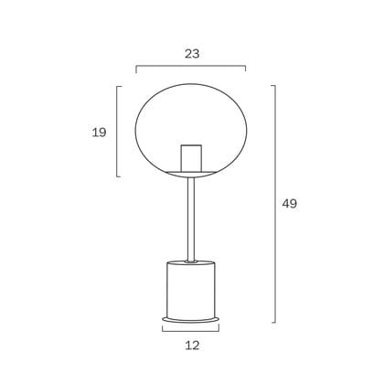 Telbix Lighting Table Lamps Dimas 1 Light Table Lamp Lights-For-You DIMAS TL-WHAG 9329501060940