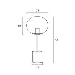 Telbix Lighting Table Lamps Dimas 1 Light Table Lamp Lights-For-You DIMAS TL-WHAG 9329501060940