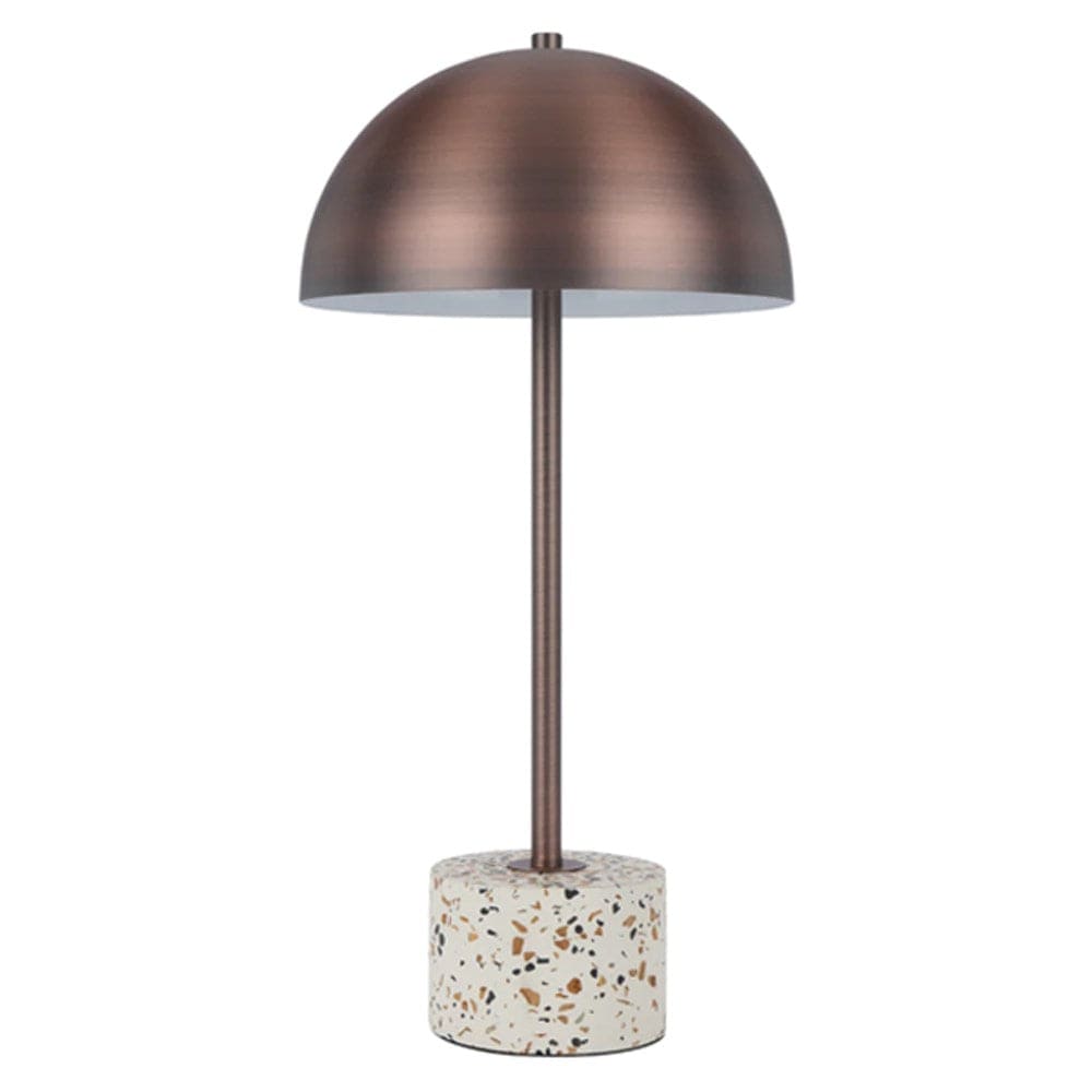 Telbix Lighting Table Lamps Bronze/White Terrazzo Domez Table Lamp Lights-For-You DOMEZ TL-WHTRZBZ