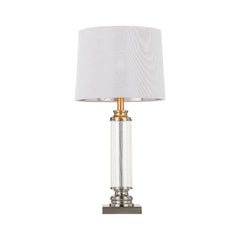 Telbix Lighting Table Lamps Nickel / Clear Dorcel 1 Light Table Lamp Lights-For-You DORCEL TL-NKCL
